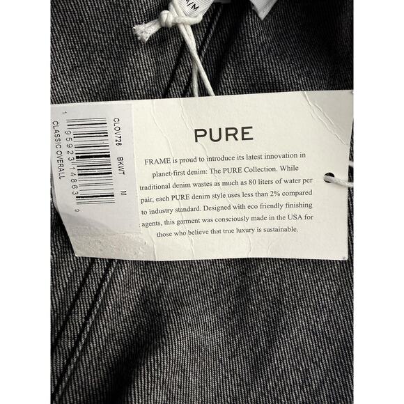 FRAME Overalls Women's Medium Blackwater Pure Classic Overall Denim Made USA - Picture 7 of 8
